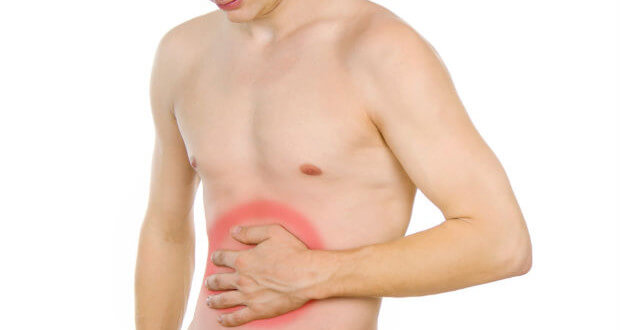 Pain from a gallstone colic is felt in the upper abdomen